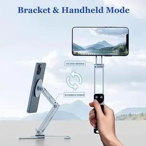 2-in-1 for Phone Tablet Holder Stand Selfie Stick Aluminum 360°Rotatable Foldable for Travel&Desktop 2-in-1 for Phone Tablet Holder Stand Selfie Stick Aluminum 360°Rotatable Foldable for Travel&Desktop