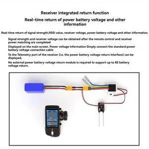 Radiolink R8FG 8 Channle 2.4G Gyro RC Receiver Voltage Return 600 Meters Long Range RX for Car Boat RC8X RC6GS RC4GS Radiolink R8FG 8 Channle 2.4G Gyro RC Receiver Voltage Return 600 Meters Long Range RX for Car Boat RC8X RC6GS RC4GS