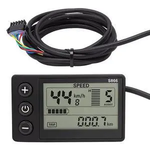 S866 For 36V Electric Bicycle Display LCD Meter, Speedometer, Odometer, Control Panel 0.9In Handlebars Black S866 For 36V Electric Bicycle Display LCD Meter, Speedometer, Odometer, Control Panel 0.9In Handlebars Black