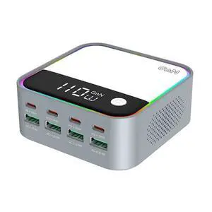120W 8 Port Multi USB A Type C QC3.0 Gan PD 100W Fast Charging Station For Laptop Phone Pad Headphones 120W 8 Port Multi USB A Type C QC3.0 Gan PD 100W Fast Charging Station For Laptop Phone Pad Headphones
