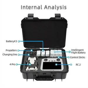 For Mini 4 Pro Storage Case Mini 4 Pro Explosion Proof Case Waterproof Box Hard Shell Large Capacity Case For Mini 4 Pro Storage Case Mini 4 Pro Explosion Proof Case Waterproof Box Hard Shell Large Capacity Case