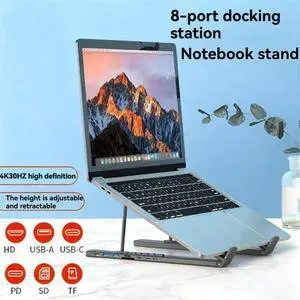 USB C Laptop Docking Station Stand with USB C 2 USB 3.1 SD TF Card Ports PD 100W Universal Docking Station USB C Laptop Docking Station Stand with USB C 2 USB 3.1 SD TF Card Ports PD 100W Universal Docking Station