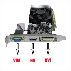 GT210 1GB DDR3 64Bit Graphics Card PCIE 2.0 40nm GPU -Compatible+VGA+DVI Desktop Video Card with 2 X Baffle GT210 1GB DDR3 64Bit Graphics Card PCIE 2.0 40nm GPU -Compatible+VGA+DVI Desktop Video Card with 2 X Baffle