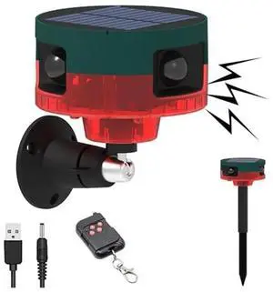 Solar Infrared Motion Sensor Waterproof Outdoor Animal Repeller 129Db Dog Barking Sound Alarm Motion Sensor Solar Infrared Motion Sensor Waterproof Outdoor Animal Repeller 129Db Dog Barking Sound Alarm Motion Sensor