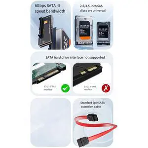 512-Sector 29PinSAS-to-SATA3.0 Adapter Board Supports 2.5"/3.5" Desktop Drives 6Gbps with 7pin SATA Extension Cable 512-Sector 29PinSAS-to-SATA3.0 Adapter Board Supports 2.5"/3.5" Desktop Drives 6Gbps with 7pin SATA Extension Cable