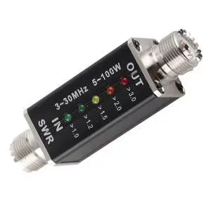 3-30 MHz Shortwave SWR Indicator (Max. Power: 100W) - Powered Via Connector 3-30 MHz Shortwave SWR Indicator (Max. Power: 100W) - Powered Via Connector