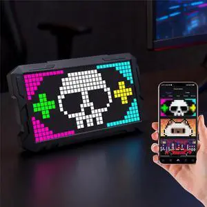 LED Pixel Screen Clock RGB Nightlight DIY Graffiti Animation Drawing Panel for Game Room Decor Gift Idea Pixel 16x32 LED Pixel Screen Clock RGB Nightlight DIY Graffiti Animation Drawing Panel for Game Room Decor Gift Idea Pixel 16x32