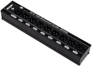XLR 1x8 Balanced Audio Splitter 1 in 8 Out 3 Pin XLR Audio Splitter Audio Signal Splitter Box One Loop Output Audio Box XLR 1x8 Balanced Audio Splitter 1 in 8 Out 3 Pin XLR Audio Splitter Audio Signal Splitter Box One Loop Output Audio Box