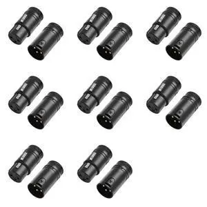 16X Male & Female Compact XLR Microphone Solder Adapter Adjustable 90° 3Pin XLR Solder Connector 3 PIN XLR Ends 16X Male & Female Compact XLR Microphone Solder Adapter Adjustable 90° 3Pin XLR Solder Connector 3 PIN XLR Ends