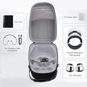 Storage Bag for PS VR2 VR Headset Handbag Shockproof Carrying Case Waterproof Protective Cover-Black Storage Bag for PS VR2 VR Headset Handbag Shockproof Carrying Case Waterproof Protective Cover-Black