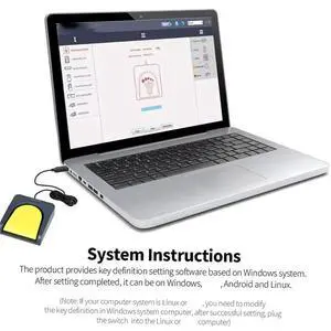 USB Single Foot Control One Key Customized Computer Keyboard Action Pedal Switch Control Yellow USB Single Foot Control One Key Customized Computer Keyboard Action Pedal Switch Control Yellow
