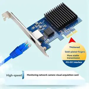 10Gb PCIe NIC Network Card Single RJ45 Port RTL8127 Chip PCI- Express X1 Vision Acquisition Card for Win10/Win 11 10Gb PCIe NIC Network Card Single RJ45 Port RTL8127 Chip PCI- Express X1 Vision Acquisition Card for Win10/Win 11