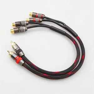 HiFi Y Splitter Audio Cable Male to 2 Female Plug Connector Adapters Cable Wire Cord for Amplifer 0.5m HiFi Y Splitter Audio Cable Male to 2 Female Plug Connector Adapters Cable Wire Cord for Amplifer 0.5m