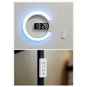 LED Digital Wall Clock Digital Display Temperature 7 Colors 3D Bedroom Living Room Decoration Digital Mirror Alarm Clock LED Digital Wall Clock Digital Display Temperature 7 Colors 3D Bedroom Living Room Decoration Digital Mirror Alarm Clock