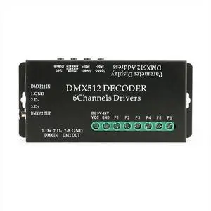 LED Lighting DMX512 Decoder, Console Dimmer RGB 6-Way,for Constant Dimmable Like LED Tap, Bar Light, LED Sources,Etc. LED Lighting DMX512 Decoder, Console Dimmer RGB 6-Way,for Constant Dimmable Like LED Tap, Bar Light, LED Sources,Etc.