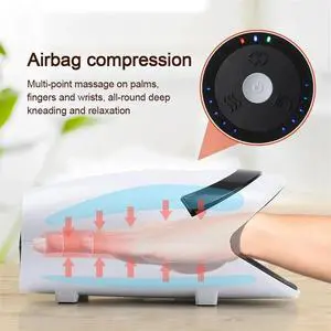 Air Pressure Heating Massager, Electric Hand Massager, Cordless Palm Finger Massager, Relieve Hand Discomfort Air Pressure Heating Massager, Electric Hand Massager, Cordless Palm Finger Massager, Relieve Hand Discomfort