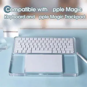 Keyboard Wrist Rest for 2023 Magic Trackpad 2/3 Keyboard Acrylic Stand Station Transparent Crystal Pad Bracket Keyboard Wrist Rest for 2023 Magic Trackpad 2/3 Keyboard Acrylic Stand Station Transparent Crystal Pad Bracket