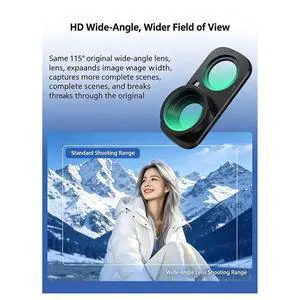 For Luna Ultra Wide-Angle Lens-External Filter, 115° Wide-Angle Extension Lens Accessory For Luna Ultra Wide-Angle Lens-External Filter, 115° Wide-Angle Extension Lens Accessory