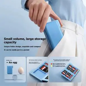 DC01 Memory Card Case Dual-Slot Simultaneous Card Reader for Camera Smartphone for Photography Travel Storage DC01 Memory Card Case Dual-Slot Simultaneous Card Reader for Camera Smartphone for Photography Travel Storage