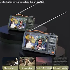 F51 Retro Video Radio Bluetooth Speaker All Band FM/MW/SW Radio Mp3 Music Player Subwoofer-Gray F51 Retro Video Radio Bluetooth Speaker All Band FM/MW/SW Radio Mp3 Music Player Subwoofer-Gray