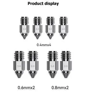 Upgrade for 5 Max Nozzles, 8pcs 3D Printer High End Copper Alloy Nozzle 500 High Temperature Coppe Upgrade for 5 Max Nozzles, 8pcs 3D Printer High End Copper Alloy Nozzle 500 High Temperature Coppe