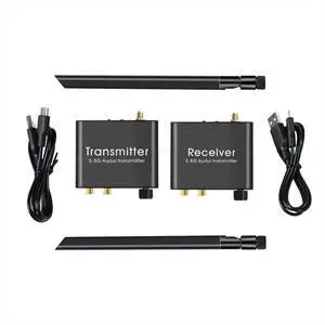 Audio Transmitter and Receiver 50M 5.8G Audio Adapter with 3.5mm R/L Converter for TV Box DVD PC Audio Transmitter and Receiver 50M 5.8G Audio Adapter with 3.5mm R/L Converter for TV Box DVD PC