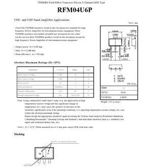 20/PCS RFM04U6P Marking WF SOT-89 VHF- and UHF-band Amplifier Applications 20/PCS RFM04U6P Marking WF SOT-89 VHF- and UHF-band Amplifier Applications