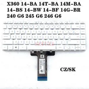 CZ/SK laptop keyboard ForPavilion X360 14-BA 14T-BA 14M-BA 14-BS 14-BW 14-BF 14G-BR 240 G6 245 G6 246 G6 CZ/SK laptop keyboard ForPavilion X360 14-BA 14T-BA 14M-BA 14-BS 14-BW 14-BF 14G-BR 240 G6 245 G6 246 G6
