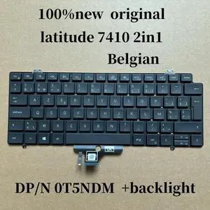 100%Belgian For Latitude 7410 2in1 Laptop Keyboard Backlight T5NDM 0T5NDM 100%Belgian For Latitude 7410 2in1 Laptop Keyboard Backlight T5NDM 0T5NDM