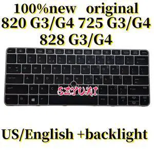 100%US English Forelitebook 820 G3 G4 725 G3 G4 828 G3 G4 laptop keyboard backlight 826630-001 813301-001 100%US English Forelitebook 820 G3 G4 725 G3 G4 828 G3 G4 laptop keyboard backlight 826630-001 813301-001