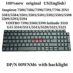 100%US For Inspiron 7500 7506 7590 7591 7706 5582 5584 3501 3505 5501 5502 5505 5508 5509 G15 5510 5515 keyboard 0WNM6 100%US For Inspiron 7500 7506 7590 7591 7706 5582 5584 3501 3505 5501 5502 5505 5508 5509 G15 5510 5515 keyboard 0WNM6