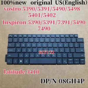100%US English For vostro 5390 5391 5490 5498 5401 5402 Inspiron 5390 5391 7391 5490 7490 latitude 3410 keyboard 8GH4P 100%US English For vostro 5390 5391 5490 5498 5401 5402 Inspiron 5390 5391 7391 5490 7490 latitude 3410 keyboard 8GH4P