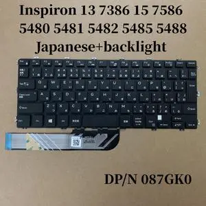 100%JP Japanese For Inspiron 5480 5481 5482 5485 5488 7386 7586 Laptop Keyboard XFTHV 0XFTHV 87GK0 100%JP Japanese For Inspiron 5480 5481 5482 5485 5488 7386 7586 Laptop Keyboard XFTHV 0XFTHV 87GK0