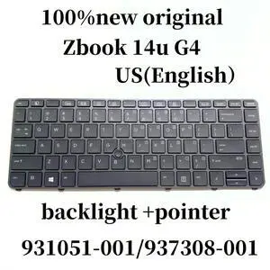 100%US english ForZBook 14u G4 laptop keyboard backlight pointer 931051-001 937309-001 100%US english ForZBook 14u G4 laptop keyboard backlight pointer 931051-001 937309-001