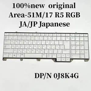 100%JP JA For Area 51m A51M 51M R1 keyboard RGB Backlit NSK-EYBBC J8K4G 0J8K4G 100%JP JA For Area 51m A51M 51M R1 keyboard RGB Backlit NSK-EYBBC J8K4G 0J8K4G