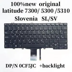 100%Slovenia SL SV For Latitude 7300 5300 5310 2in1 keyboard with backlight CF5JC 0CF5JC 100%Slovenia SL SV For Latitude 7300 5300 5310 2in1 keyboard with backlight CF5JC 0CF5JC