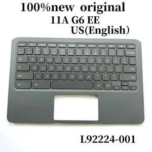100%US English ForChromebook 11A G6 EE keyboard Palmrest Assembly L92224-001 100%US English ForChromebook 11A G6 EE keyboard Palmrest Assembly L92224-001