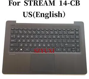 100%US English Forstream 14-CB 14-CB011WM 14-CB012DX laptop keyboard Palmrest Assembly TOP cover C case L58502-001 100%US English Forstream 14-CB 14-CB011WM 14-CB012DX laptop keyboard Palmrest Assembly TOP cover C case L58502-001