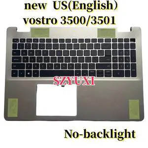 100%US English For vostro 3500 3501 Laptop keyboard Palmrest Assembly TOP cover C case No-backlight P7V9T Y2M5V 100%US English For vostro 3500 3501 Laptop keyboard Palmrest Assembly TOP cover C case No-backlight P7V9T Y2M5V