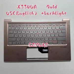 100%US English GOLD For X330 X330UA laptop keyboard Palmrest Assembly TOP cover C case backlight 90NB0JF1 100%US English GOLD For X330 X330UA laptop keyboard Palmrest Assembly TOP cover C case backlight 90NB0JF1