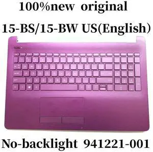 100%US english For15-BS 15-BW Laptop Keyboard Palmrest Upper TOP Cover NO-backlight 941221-001 100%US english For15-BS 15-BW Laptop Keyboard Palmrest Upper TOP Cover NO-backlight 941221-001