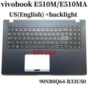 100%US English For vivobook E510 E510M E510MA laptop keyboard Palmrest Assembly TOP cover C case backlight 90NB0Q64 100%US English For vivobook E510 E510M E510MA laptop keyboard Palmrest Assembly TOP cover C case backlight 90NB0Q64
