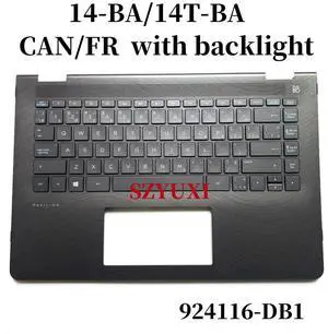 100%CAN/FR Forpavilion 14-BA 14T-BA Laptop Keyboard Palmrest Upper TOP Cover with backlight 924116-DB1 100%CAN/FR Forpavilion 14-BA 14T-BA Laptop Keyboard Palmrest Upper TOP Cover with backlight 924116-DB1