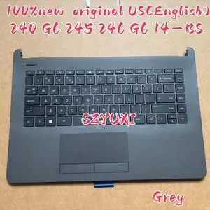 100%US English Grey For240 245 246 G6 14-BS 14-BW 14G-BR TPN-Q186 laptop keyboard Palmrest Assembly TOP cover 929159-001 100%US English Grey For240 245 246 G6 14-BS 14-BW 14G-BR TPN-Q186 laptop keyboard Palmrest Assembly TOP cover 929159-001