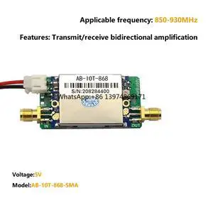 AB-IOT868-SMA Module 868/915MHz Bidirectional Signal Amplifier 863-870M902-928M IoT RFID Signal Enhancer AB-IOT868-SMA Module 868/915MHz Bidirectional Signal Amplifier 863-870M902-928M IoT RFID Signal Enhancer