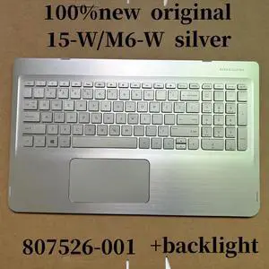 100%US english For15-W M6-W Laptop Keyboard Palmrest Upper TOP Cover with backlight 807526-001 100%US english For15-W M6-W Laptop Keyboard Palmrest Upper TOP Cover with backlight 807526-001