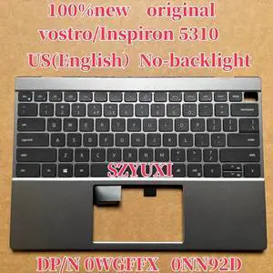 100%US English For Inspiron 5000 5310 laptop keyboard Palmrest Assembly TOP cover No-backlight WGFFX NN92D 100%US English For Inspiron 5000 5310 laptop keyboard Palmrest Assembly TOP cover No-backlight WGFFX NN92D