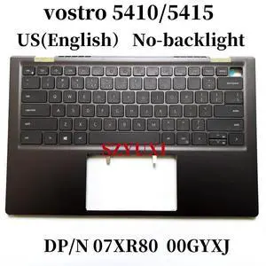 100%US English For vostro 5410 5415 Laptop Keyboard Palmrest Upper Case TOP Cover No-backlight 7XR80 0GYXJ 100%US English For vostro 5410 5415 Laptop Keyboard Palmrest Upper Case TOP Cover No-backlight 7XR80 0GYXJ