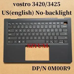 100%US English For vostro 3420 3425 laptop keyboard Palmrest Assembly TOP cover C case No-backlight M00R9 0M00R9 100%US English For vostro 3420 3425 laptop keyboard Palmrest Assembly TOP cover C case No-backlight M00R9 0M00R9