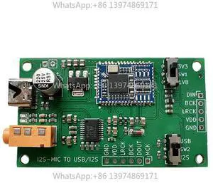 IIS Digital Microphone Interface Board 16bit/48kHz with USB Sound Card & PCM5102 Analog Output IIS Digital Microphone Interface Board 16bit/48kHz with USB Sound Card & PCM5102 Analog Output